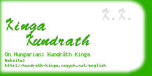 kinga kundrath business card