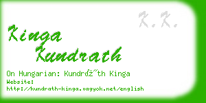 kinga kundrath business card